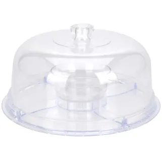 Plateau de service avec couvercle Ø30,5cm H20cm 890g