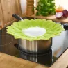 Couvercle anti-débordement silicone 33cm feuilles cuisine