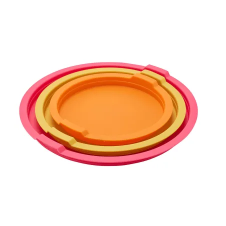 Saladiers acier inoxydable multicolores avec couvercles x3