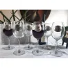 Verres à vin 360 ml décor étain relief de gibiers 6 pièces