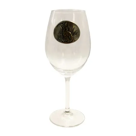 Verres à vin 360 ml décor étain relief de gibiers 6 pièces