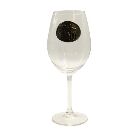 Verres à vin 360 ml décor étain relief de gibiers 6 pièces