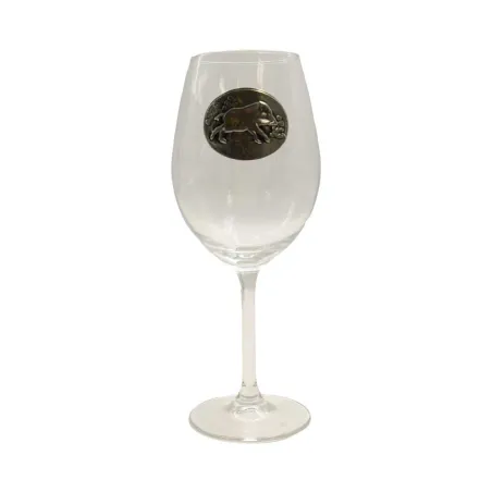 Verres à vin 360 ml décor étain relief de gibiers 6 pièces