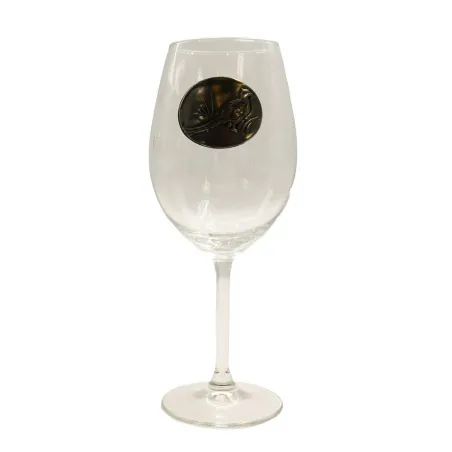 Verres à vin 360 ml décor étain relief de gibiers 6 pièces