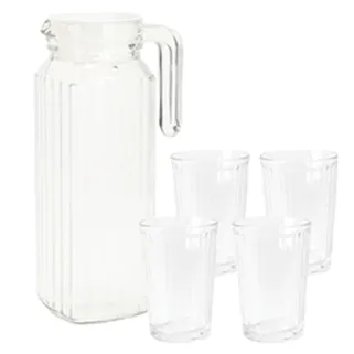 Carafe en verres 1100 ml 4 verres 200 ml