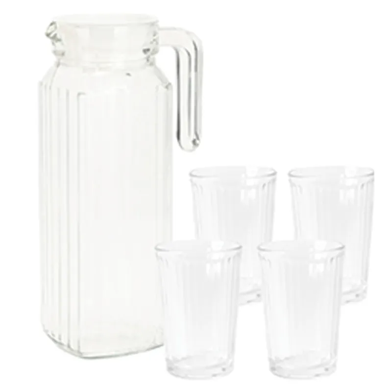 Carafe en verres 1100 ml 4 verres 200 ml