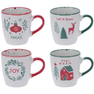 Mug Noël 200ml - Set de 4 assortis