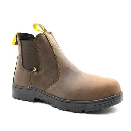 Bottines sécurité Jackman S3 cuir marron embout acier antistatique