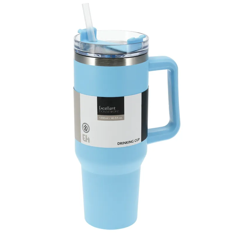 Mug 1,2L avec paille 