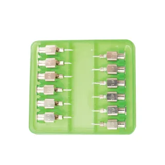 Aiguilles réutilisables acier inoxydable triple biseau Volailles - Ovins - Bovins par lot de 12