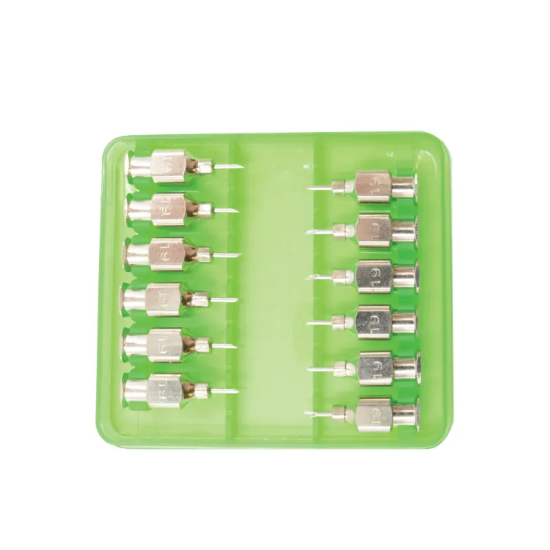 Aiguilles réutilisables acier inoxydable triple biseau Volailles - Ovins - Bovins par lot de 12