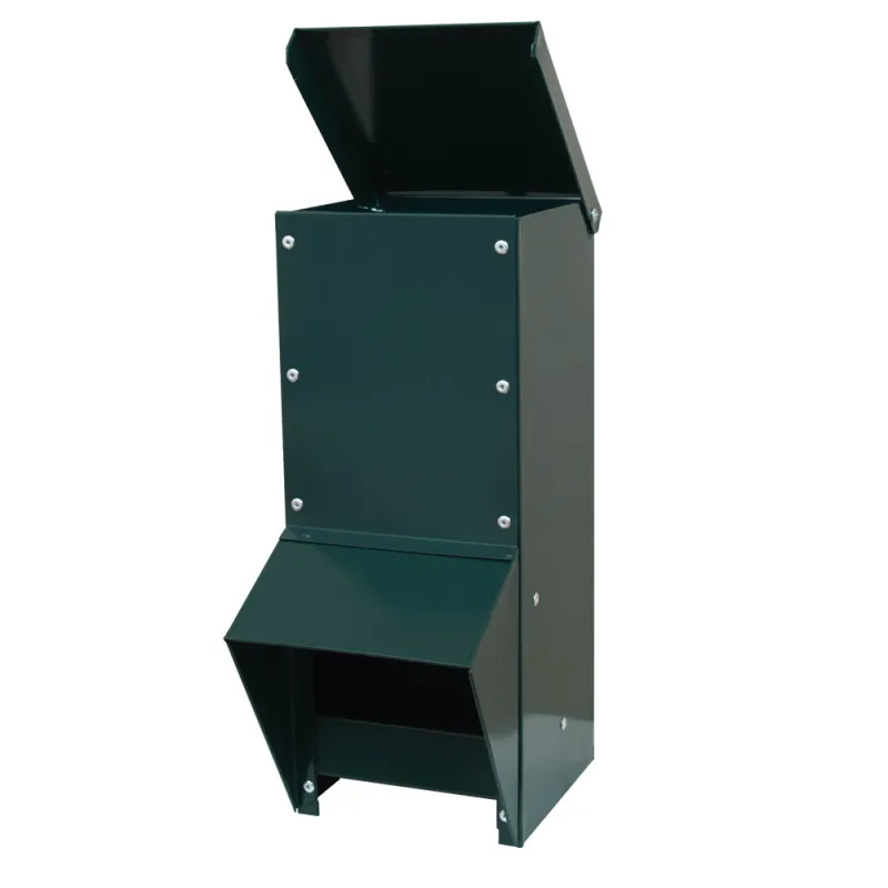 Mangeoire galvanisée verte anti gaspillage 7 kg