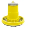 Mangeoire trémie plastique volaille cylindrique jaune 10 kg