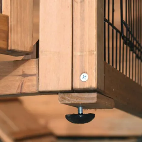 Poulailler Bois 2 étages 10-15 poules 222X115 X200 cm sol PVC