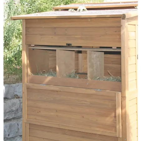 Poulailler Bois 2 étages 10-15 poules 222X115 X200 cm sol PVC