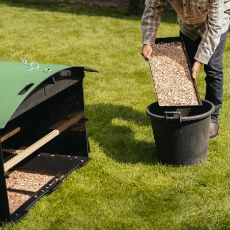 Bac à déjection rectangulaire - lot de 3 pour poulailler plastique recyclé 8 à 15 poules