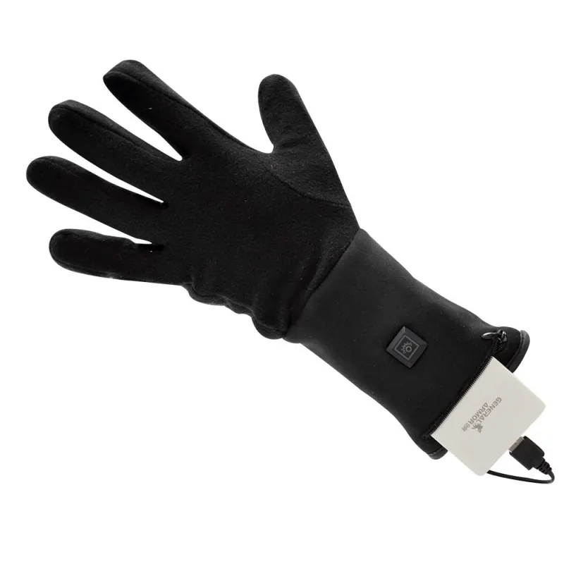 Gants chauffants sur batterie 3 niveaux micro polaire noir