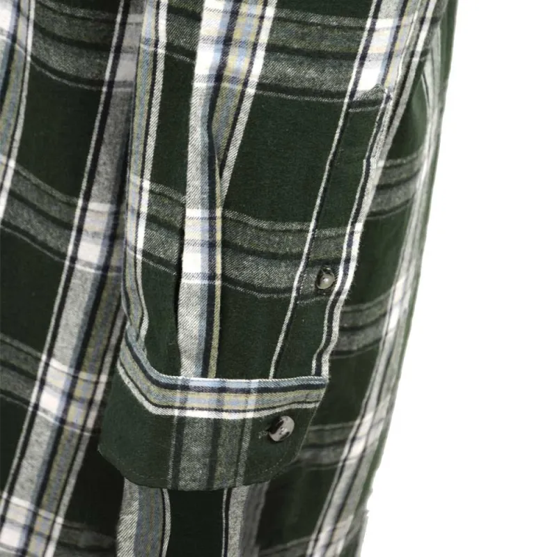 Homme Chemise en flanelle à carreaux et manches longues Blanc-Noir Bolf 2025-1 BLANC/NOIR