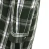 Chemise long pan à carreaux boutons coton flanelle vert M à 5XL