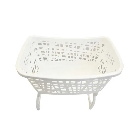 Panier à linge sur pieds - Corbeille textile rangement linge