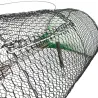 Nasse 2 entrées galvanisée plastifiée maille 10 mm L 80 cm