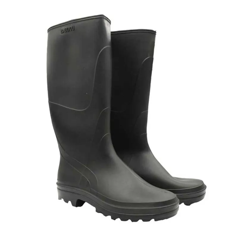 Bottes Kraft PVC recyclable doublure jersey noir
