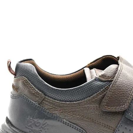 Baskets cuir scratch double velcro Strech semelle PVC