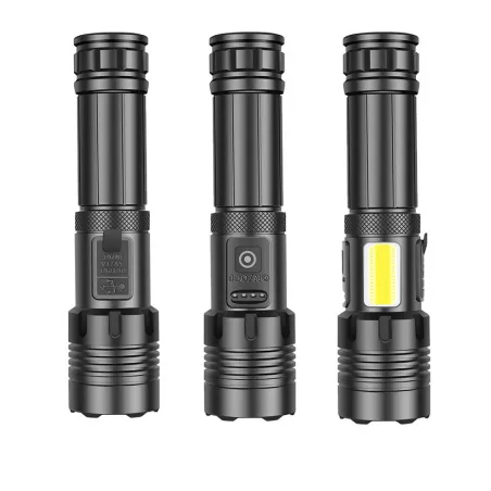 Torche Bright 2000 lumens 3 niveaux d'intensité, en alliage d'alu