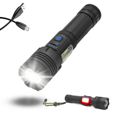 Torche Bright 2000 lumens 3 niveaux d'intensité, en alliage d'alu