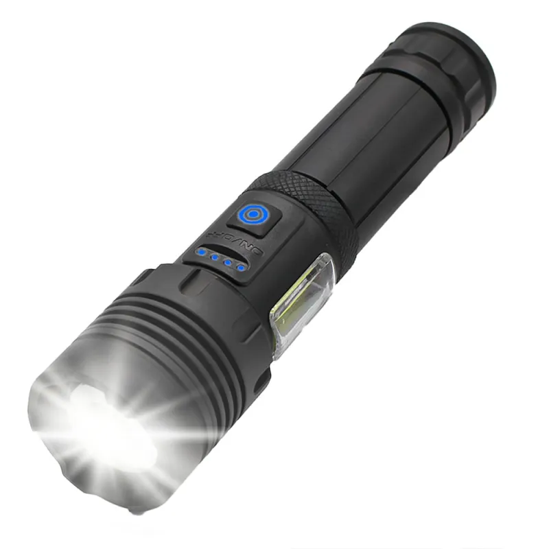Torche Bright 2000 lumens 3 niveaux d'intensité, en alliage d'alu