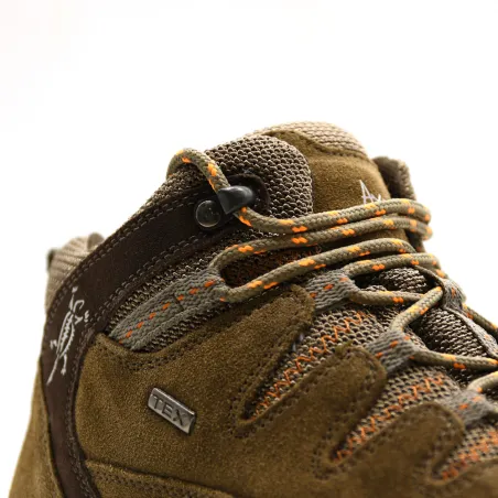 Chaussures Ayoka Merano marron randonnée cuir toile tige haute