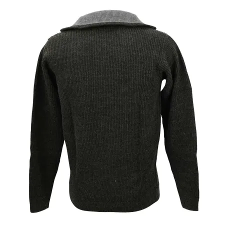 Pull col camionneur Lorry gris anthracite acrylique laine M à 3XL