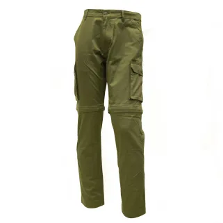 Pantalon treillis homme 3 en 1 pantacourt et bermuda kaki