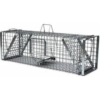 Cage-piège Hardy 3 ressorts trappe 60° 2 entrées L 102 ou 150 cm