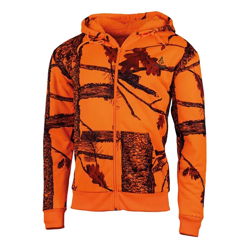 Sweat Capuche Zippé Treeland Fluo Camo Polaire 100% Polyester