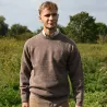 Pull Roanne col rond brun