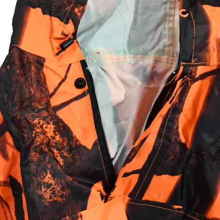 Poncho imperméable polyester enduit orange taille unique