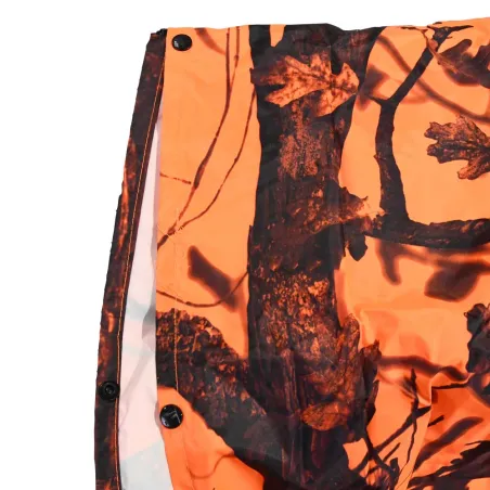 Poncho imperméable polyester enduit orange taille unique