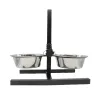 Mangeoire chien sur pied réglable + 2 gamelles Ø de 19 cm