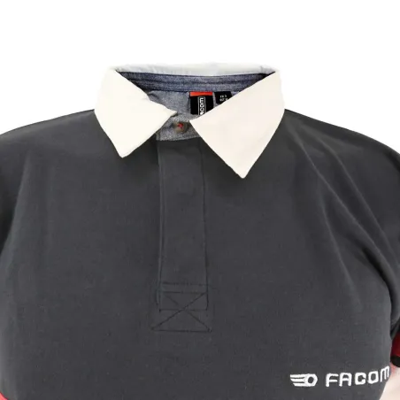 Polo FAST manches longues col classique coton bleu marine M à 3XL