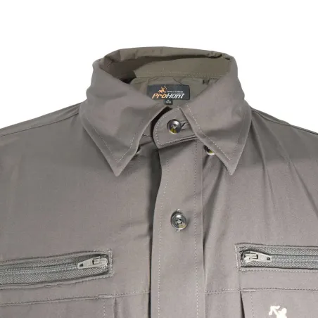 Chemise PROHUNT antitic kaki manches longues stretch 4 poches