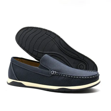 Chaussures bateau facile à enfiler synthétique bleu marine