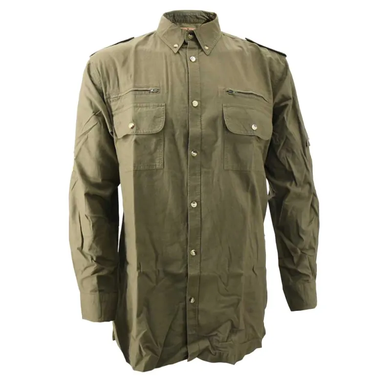 Chemise Authentic respirante multipoches coton kaki S à 3XL