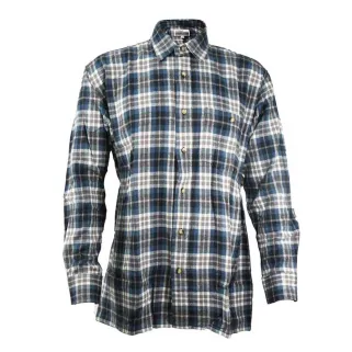 Chemise longue à carreaux bleu Chevron taille L à 2XL