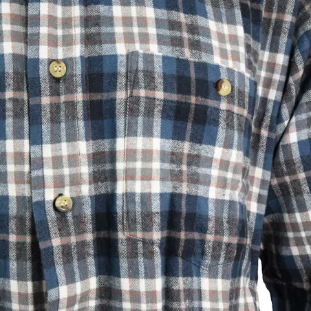 Chemise longue à carreaux bleu Chevron taille L à 2XL