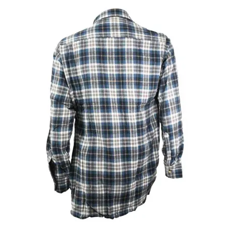 Chemise longue à carreaux bleu Chevron taille L à 2XL