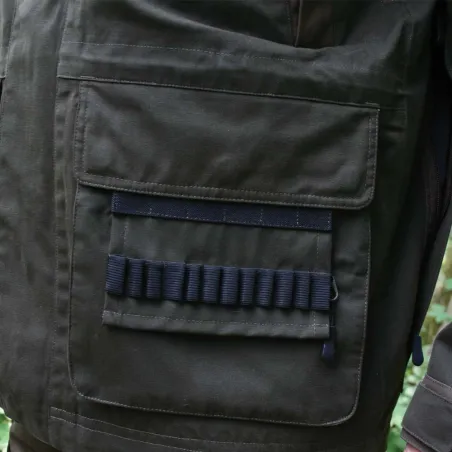 Veste Tourterelle polyester coton bicolore kaki marron Taille 3XL