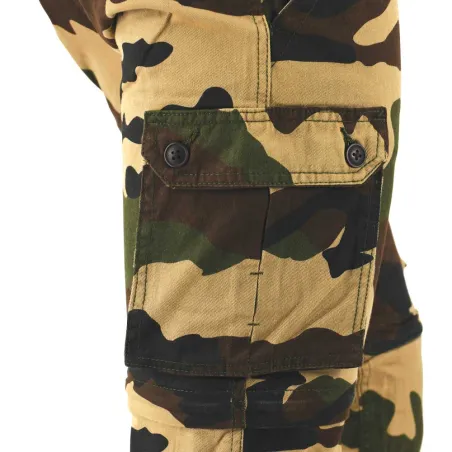 Pantalon treillis 6 poches homme 3 en 1 coton camo 38 à 66