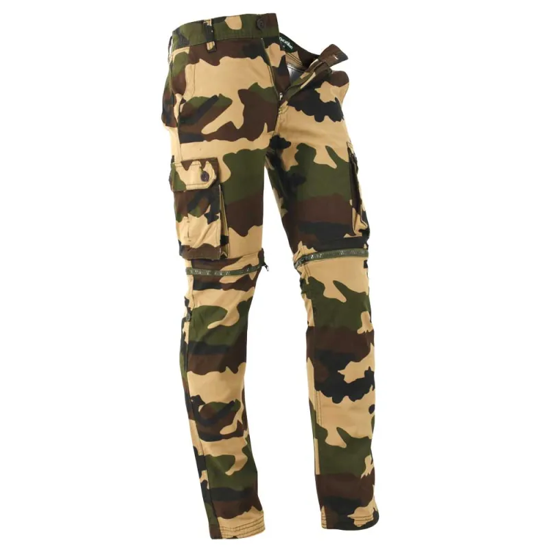 Pantalon treillis 6 poches homme 3 en 1 coton camo 38 à 66