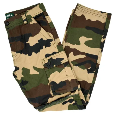 Pantalon treillis 6 poches homme 3 en 1 coton camo 38 à 66